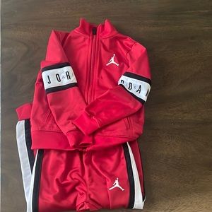 Boys red Air Jordan track suit size 3t